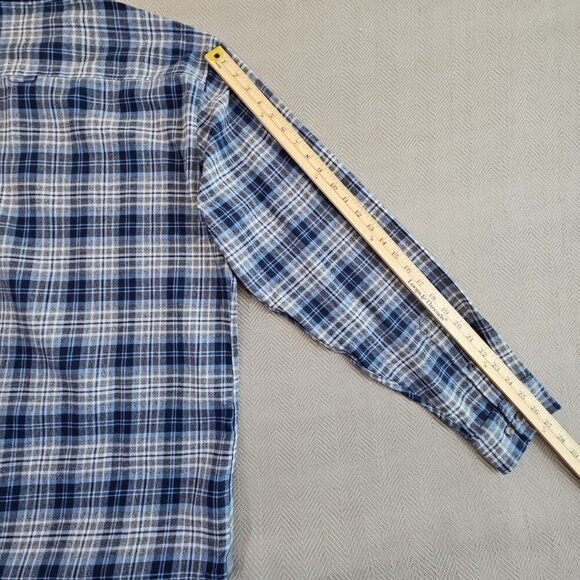 Thread & Cloth Flannel Shirt Women's XXL Blue Long Sleeve Button Down EUC - Picture 13 of 14